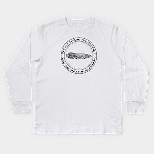 Arapaima - We All Share This Planet - on light colors Kids Long Sleeve T-Shirt